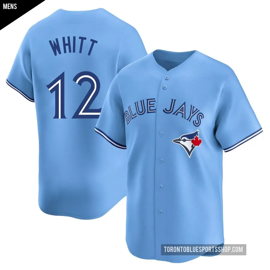 Men's Toronto Blue Jays ＃12 Ernie Whitt Limited Blue Powder Alternate Jersey