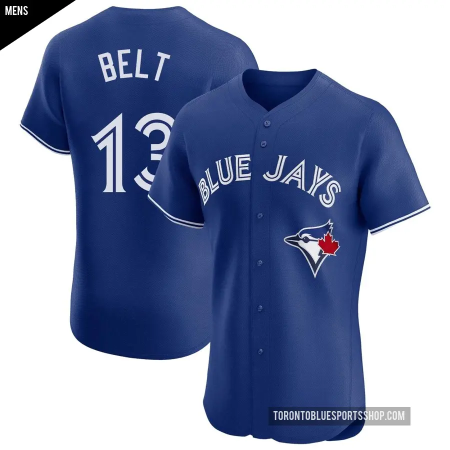 Men's Toronto Blue Jays ＃13 Brandon Belt Elite Royal Alternate Jersey