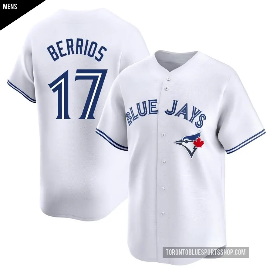 Men's Toronto Blue Jays ＃17 Jose Berrios Limited White Home Jersey