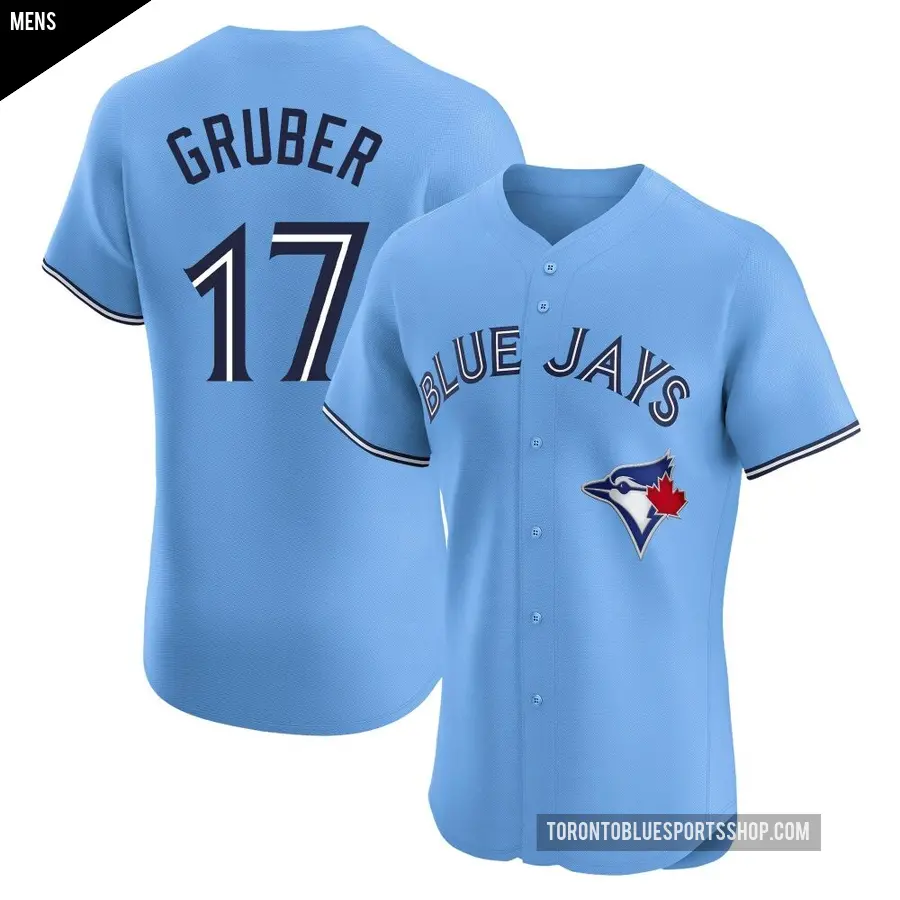Men's Toronto Blue Jays ＃17 Kelly Gruber Elite Blue Powder Alternate Jersey