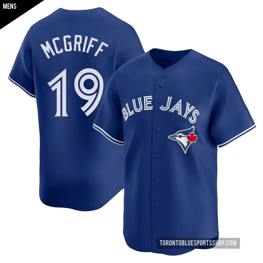 Men's Toronto Blue Jays ＃19 Fred Mcgriff Limited Royal Alternate Jersey