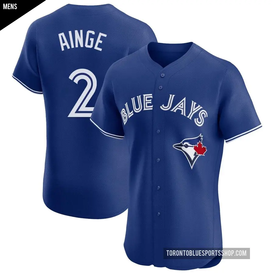 Men's Toronto Blue Jays ＃2 Danny Ainge Elite Royal Alternate Jersey