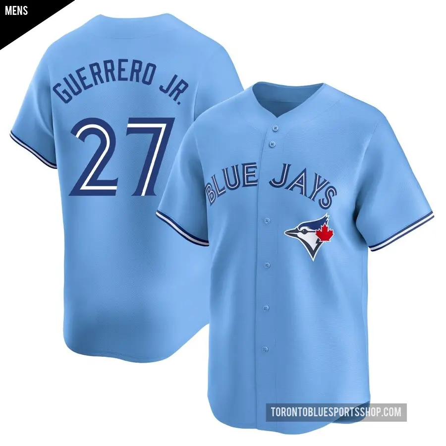 Men's Toronto Blue Jays ＃27 Vladimir Guerrero Jr. Limited Blue Powder Alternate Jersey