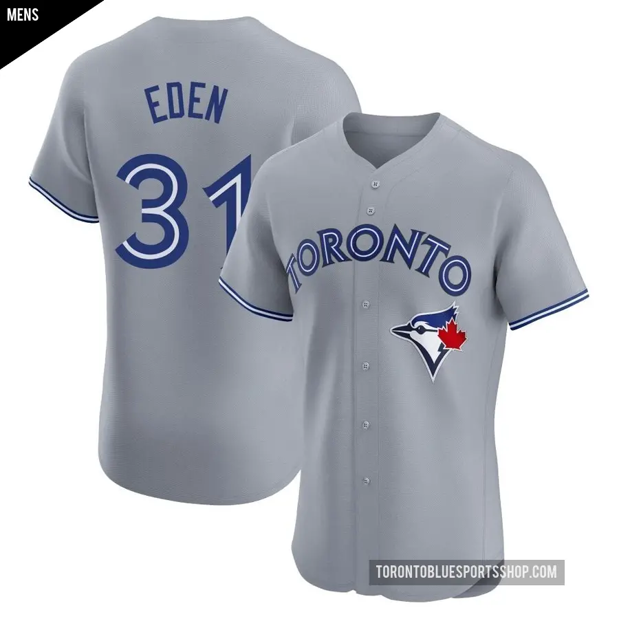 Men's Toronto Blue Jays ＃31 Cam Eden Elite Gray Road Jersey