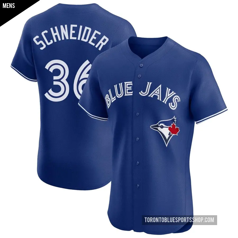 Men's Toronto Blue Jays ＃36 Davis Schneider Elite Royal Alternate Jersey
