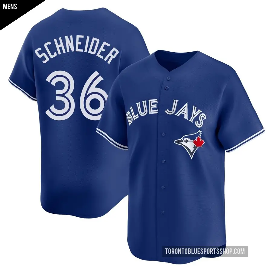 Men's Toronto Blue Jays ＃36 Davis Schneider Limited Royal Alternate Jersey