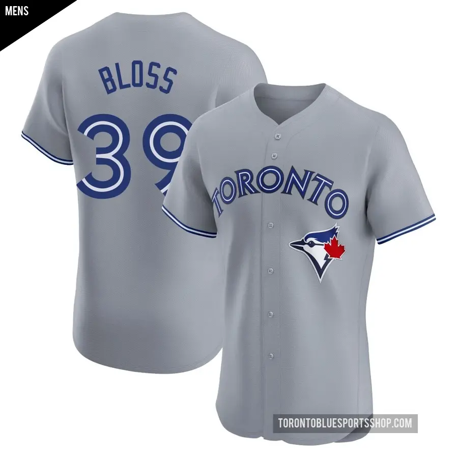 Men's Toronto Blue Jays ＃39 Jake Bloss Elite Gray Road Jersey