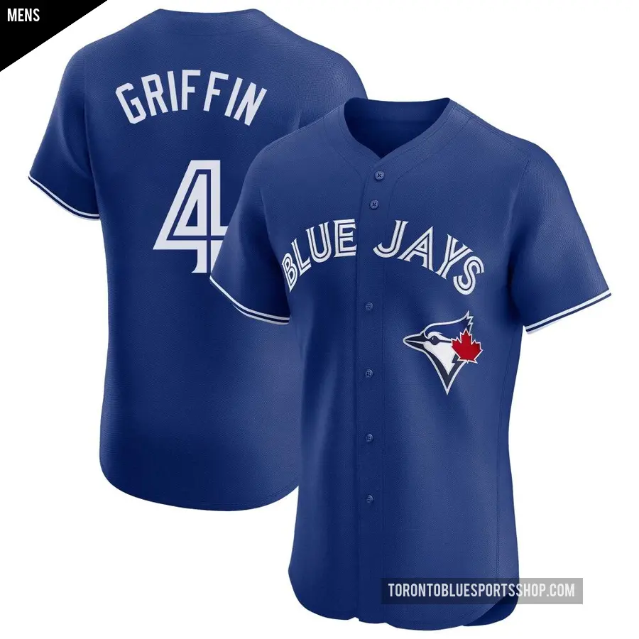 Men's Toronto Blue Jays ＃4 Alfredo Griffin Elite Royal Alternate Jersey