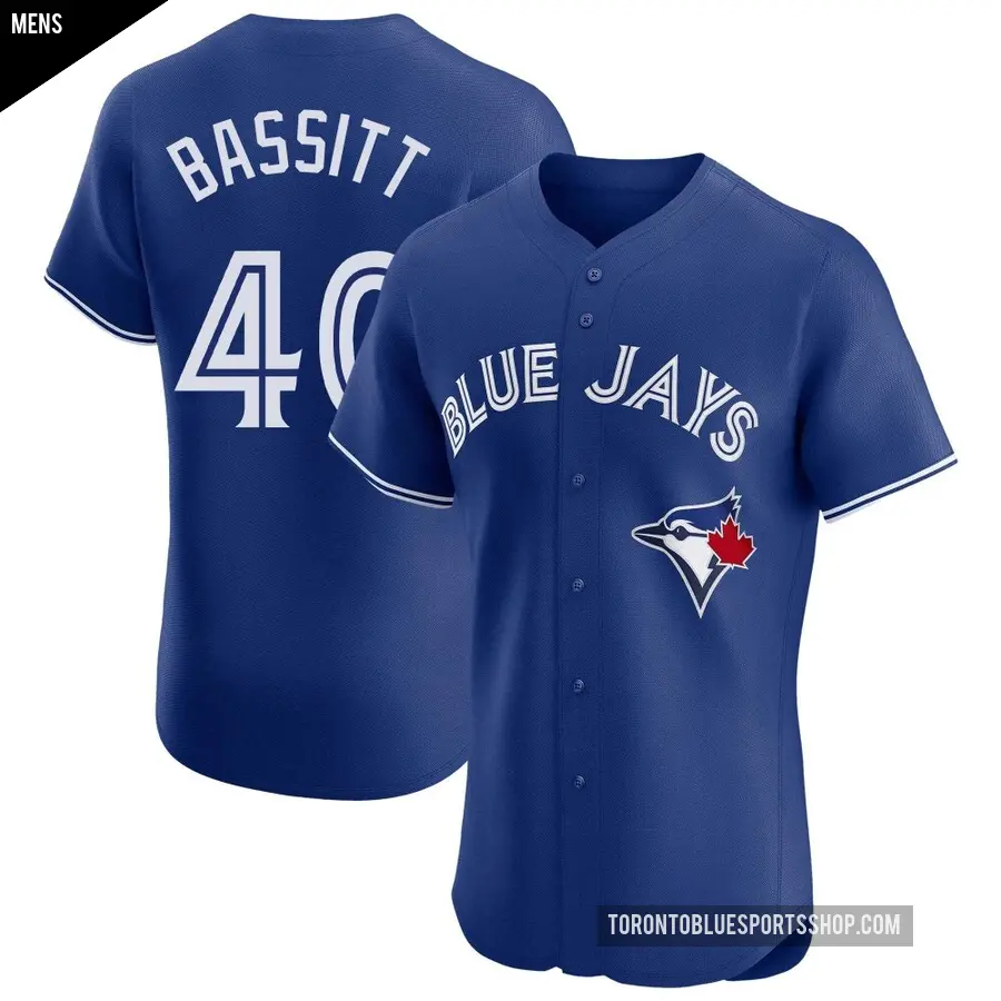 Men's Toronto Blue Jays ＃40 Chris Bassitt Elite Royal Alternate Jersey