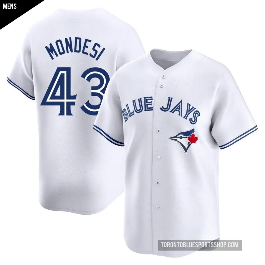 Men's Toronto Blue Jays ＃43 Raul Mondesi Limited White Home Jersey
