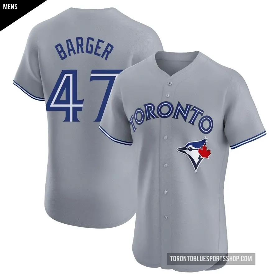 Men's Toronto Blue Jays ＃47 Addison Barger Elite Gray Road Jersey