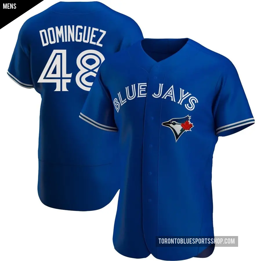 Men's Toronto Blue Jays ＃48 Seranthony Dominguez Authentic Royal Alternate Jersey