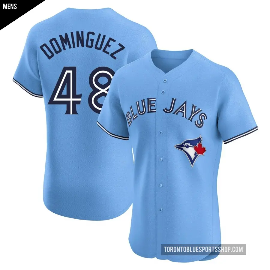 Men's Toronto Blue Jays ＃48 Seranthony Dominguez Elite Blue Powder Alternate Jersey