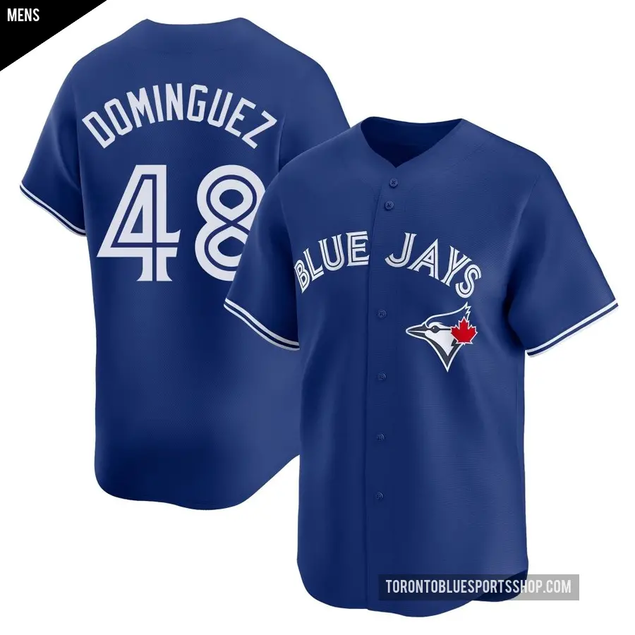 Men's Toronto Blue Jays ＃48 Seranthony Dominguez Limited Royal Alternate Jersey