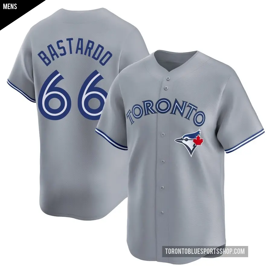 Men's Toronto Blue Jays ＃66 Angel Bastardo Limited Gray Away Jersey