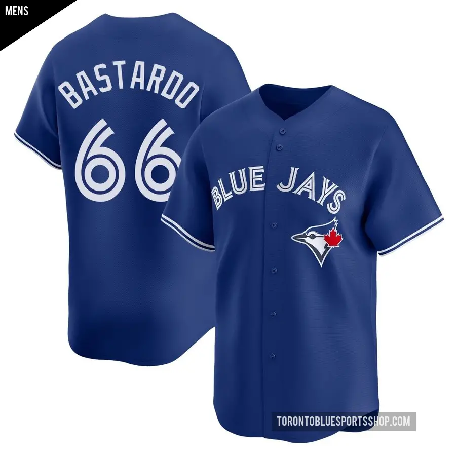 Men's Toronto Blue Jays ＃66 Angel Bastardo Limited Royal Alternate Jersey