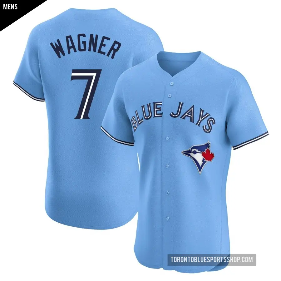 Men's Toronto Blue Jays ＃7 Will Wagner Elite Blue Powder Alternate Jersey