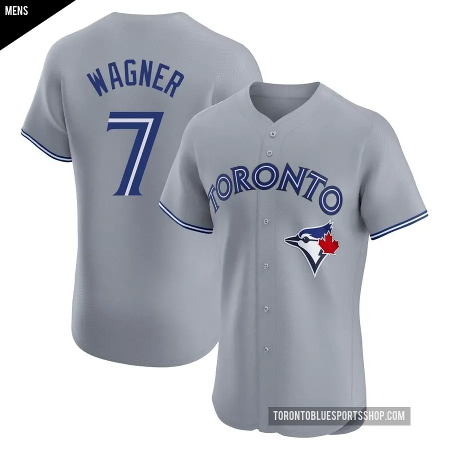 Men's Toronto Blue Jays ＃7 Will Wagner Elite Gray Road Jersey
