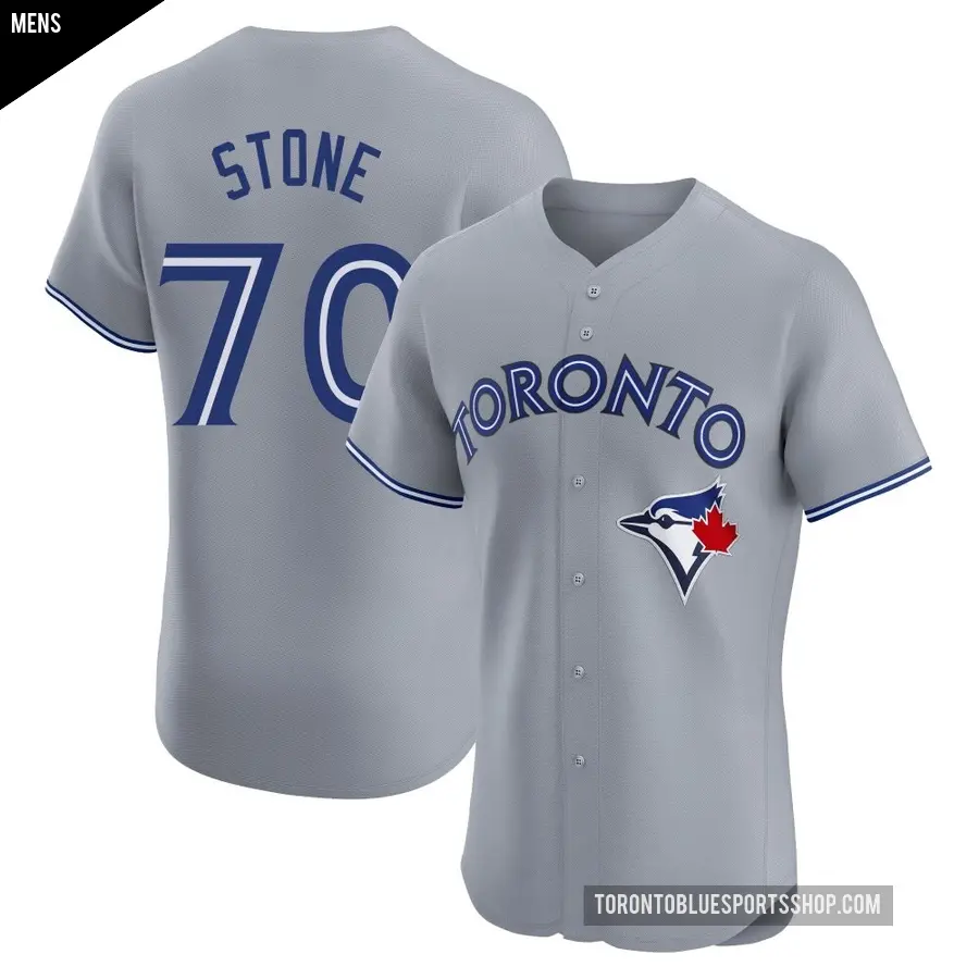 Men's Toronto Blue Jays ＃70 Alex Stone Elite Gray Road Jersey