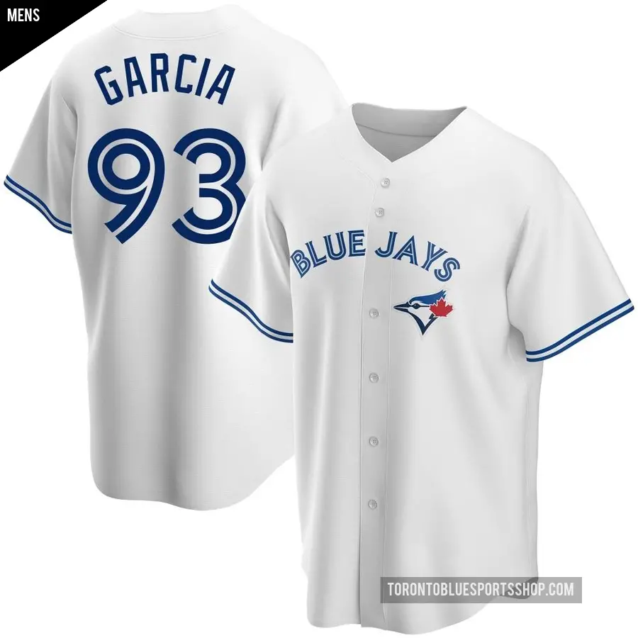 Men's Toronto Blue Jays ＃93 Yimi Garcia Replica White Home Jersey