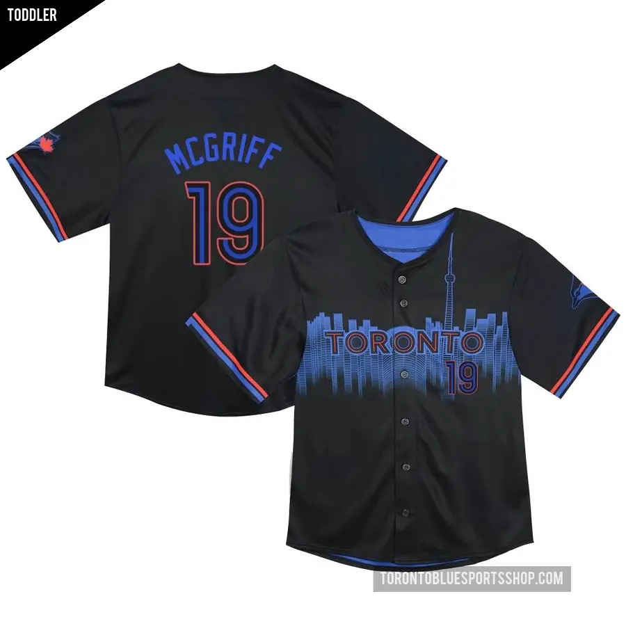 Toddler Toronto Blue Jays ＃19 Fred Mcgriff Limited Black 2024 City Connect Jersey