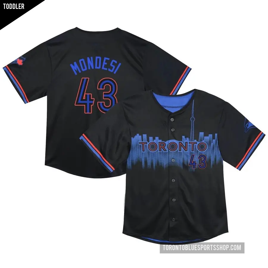 Toddler Toronto Blue Jays ＃43 Raul Mondesi Limited Black 2024 City Connect Jersey