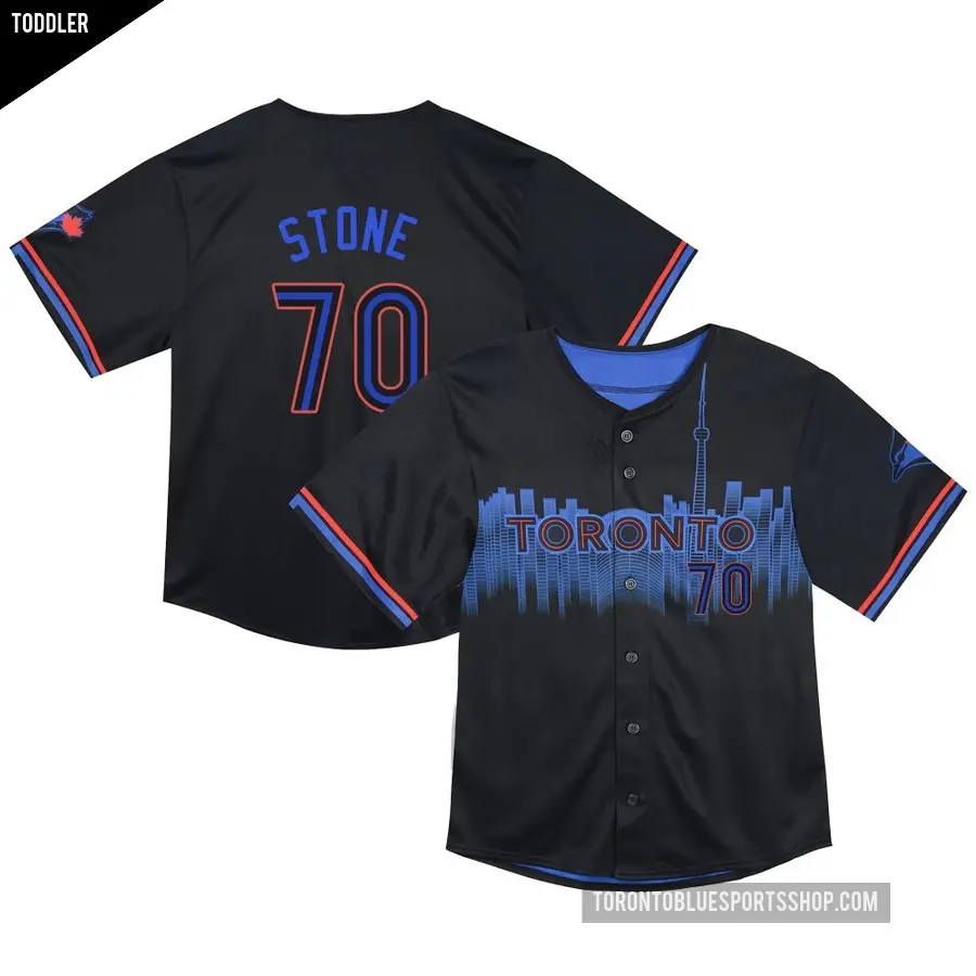 Toddler Toronto Blue Jays ＃70 Alex Stone Limited Black 2024 City Connect Jersey