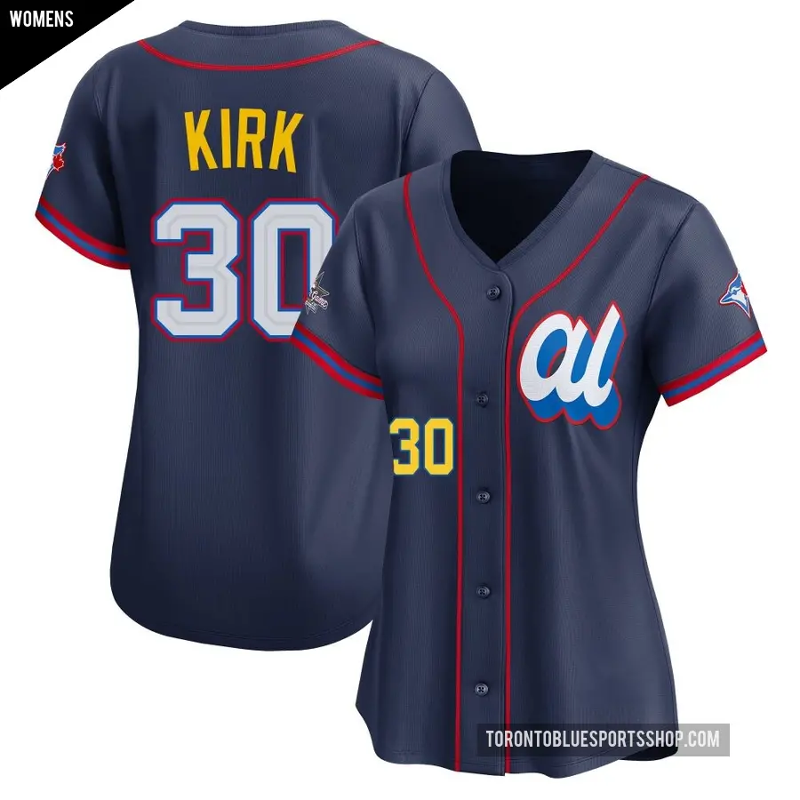 Women's Toronto Blue Jays ＃30 Alejandro Kirk Limited Navy American League 2025 All-Star Edition Jersey