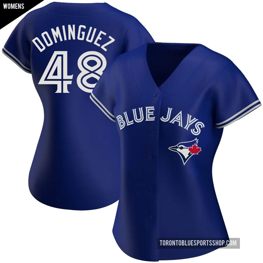 Women's Toronto Blue Jays ＃48 Seranthony Dominguez Replica Royal Alternate Jersey