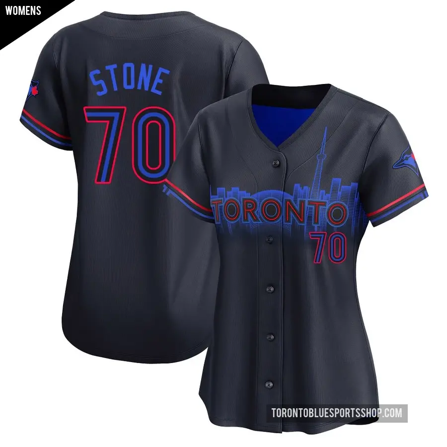Women's Toronto Blue Jays ＃70 Alex Stone Limited Black 2024 City Connect Jersey
