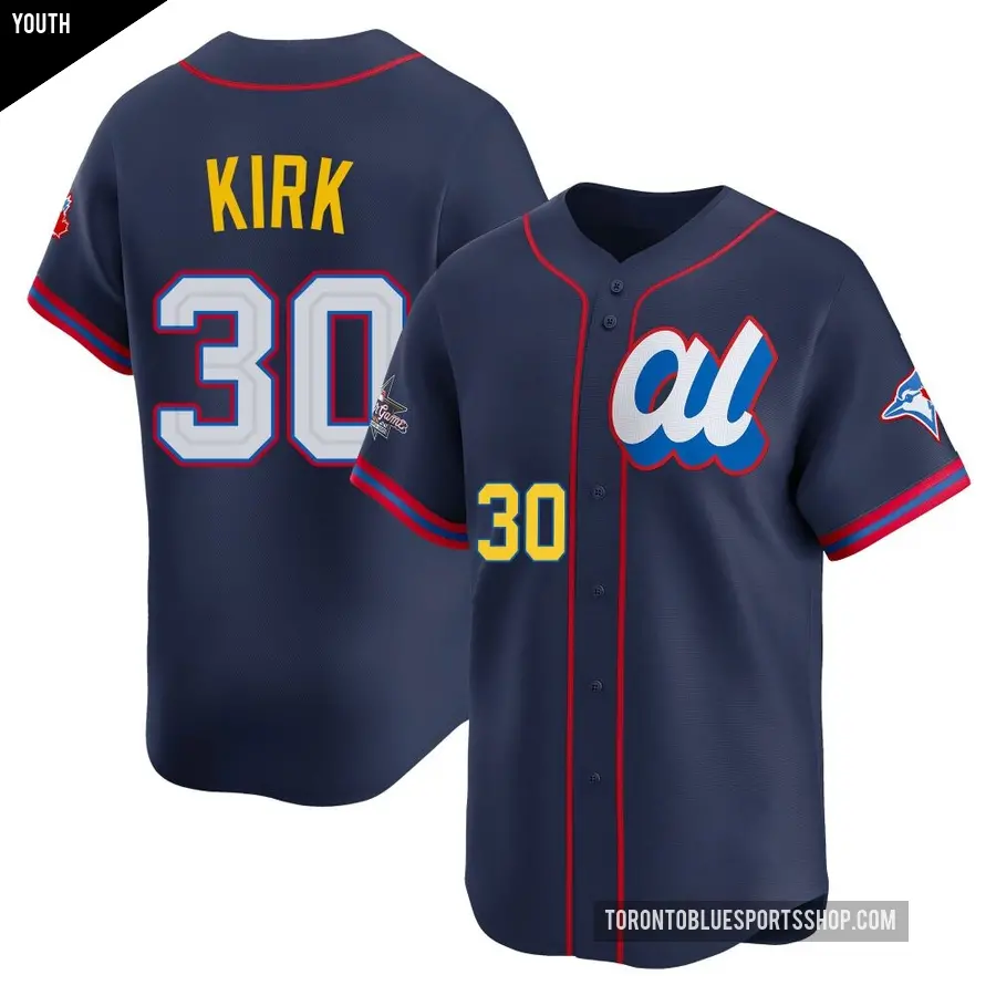 Youth Toronto Blue Jays ＃30 Alejandro Kirk Limited Navy American League 2025 All-Star Edition Jersey