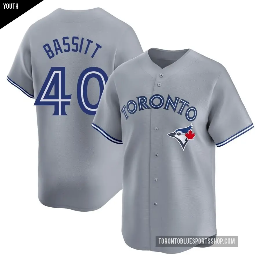Youth Toronto Blue Jays ＃40 Chris Bassitt Limited Gray Away Jersey