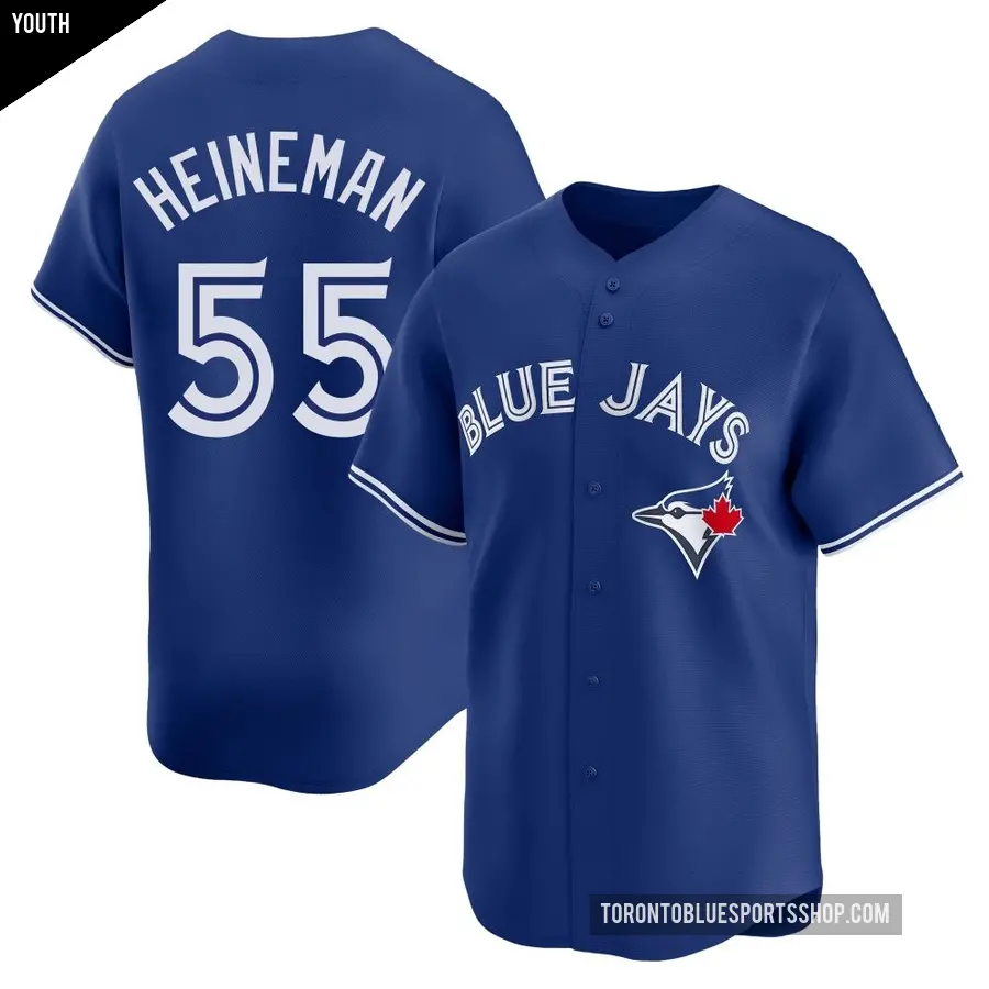 Youth Toronto Blue Jays ＃55 Tyler Heineman Limited Royal Alternate Jersey