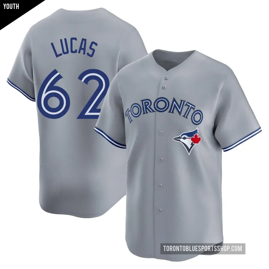 Youth Toronto Blue Jays ＃62 Easton Lucas Limited Gray Away Jersey