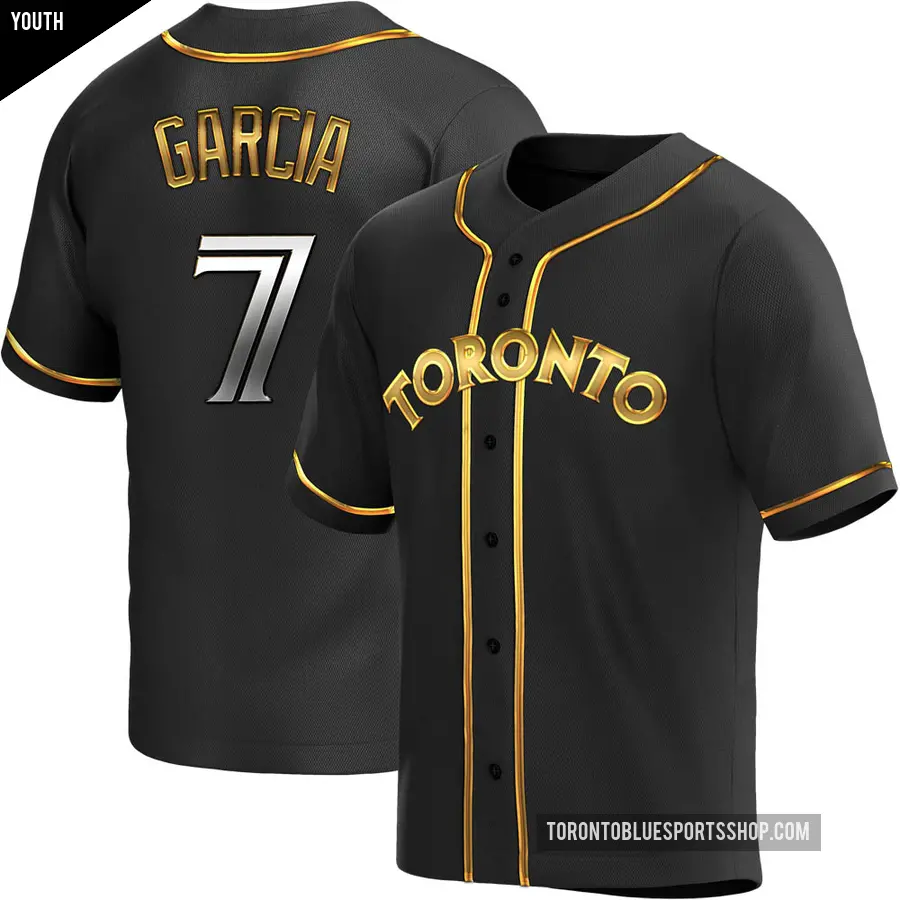 Youth Toronto Blue Jays ＃7 Damaso Garcia Replica Gold Black en Alternate Jersey