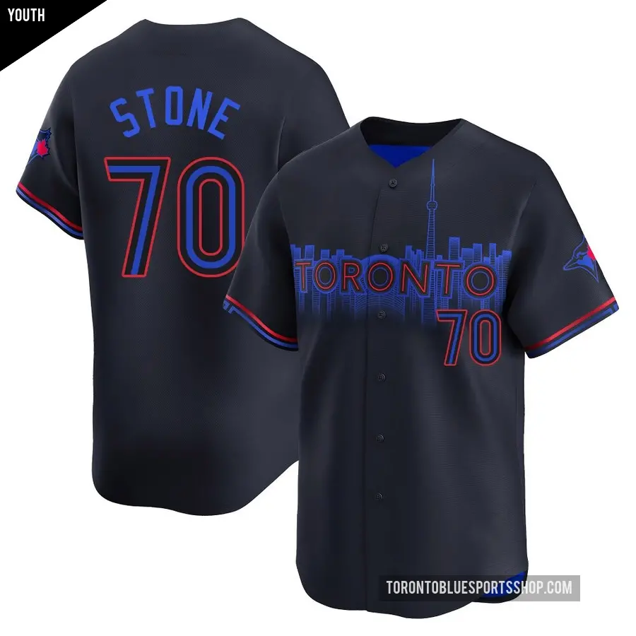 Youth Toronto Blue Jays ＃70 Alex Stone Limited Black 2024 City Connect Jersey