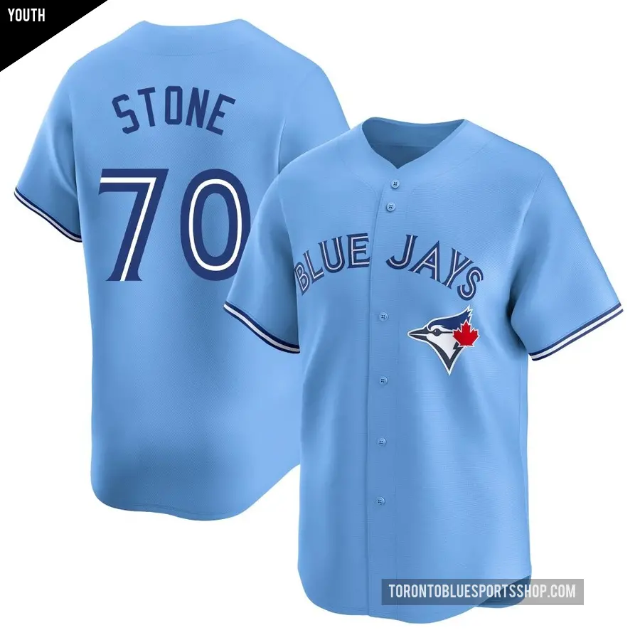 Youth Toronto Blue Jays ＃70 Alex Stone Limited Blue Powder Alternate Jersey